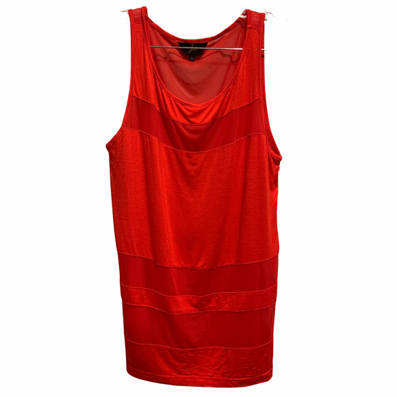 Jack by BB Dakota Red Mesh Panels Scoop Neck‎ Tank Top Wide Arm Opening Small - Picture 1 of 11